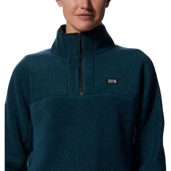 imageMountain Hardwear Womens HiCamp Fleece Pullover for Hiking Travel Backpacking and Everyday WearDark Marsh