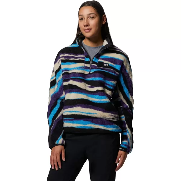 imageMountain Hardwear Womens HiCamp Fleece Pullover for Hiking Travel Backpacking and Everyday WearZodiac Landscape Print