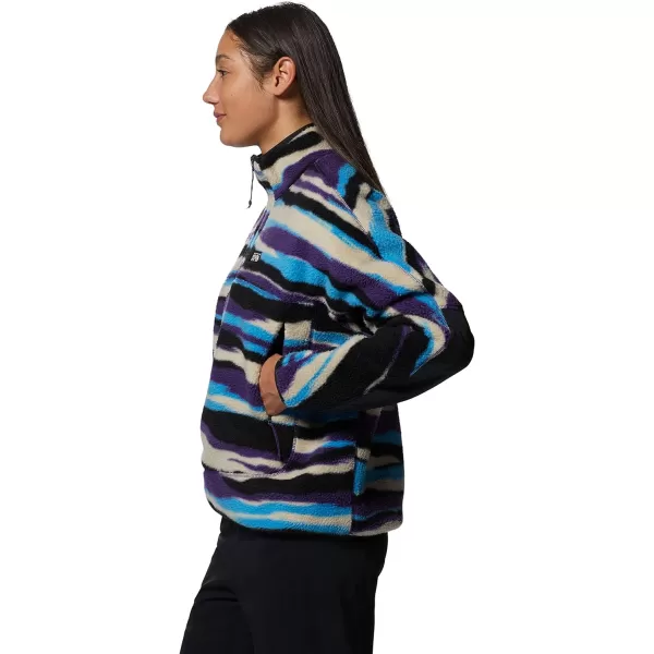imageMountain Hardwear Womens HiCamp Fleece Pullover for Hiking Travel Backpacking and Everyday WearZodiac Landscape Print