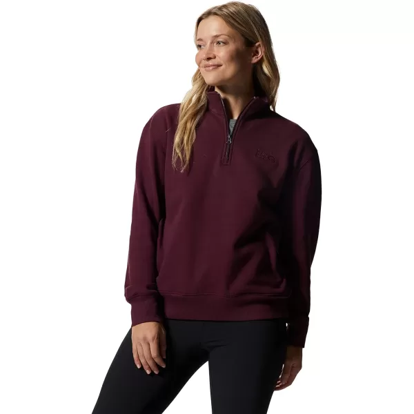 imageMountain Hardwear Womens MHW Logo 14 Zip for Travel Camping and Casual WearCocoa Red