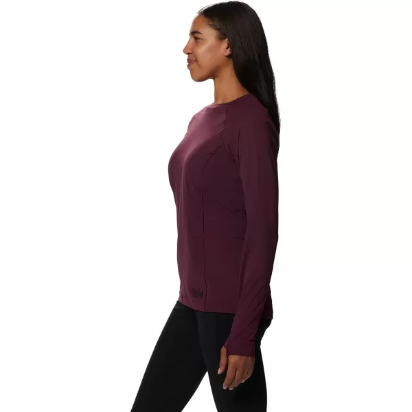 imageMountain Hardwear Womens Mountain Stretch Long Sleeve Crew for Hiking Climbing Skiing and Everyday WearCocoa Red
