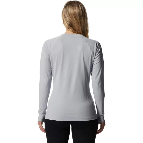 imageMountain Hardwear Womens Mountain Stretch Long Sleeve Crew for Hiking Climbing Skiing and Everyday WearGlacial