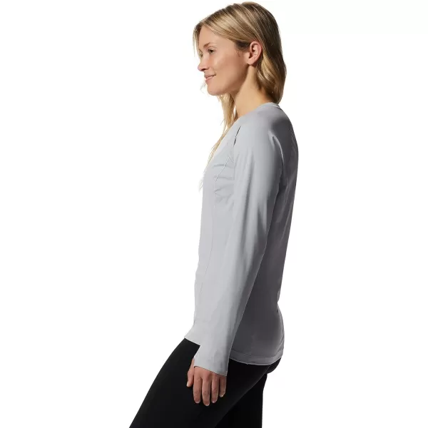 imageMountain Hardwear Womens Mountain Stretch Long Sleeve Crew for Hiking Climbing Skiing and Everyday WearGlacial