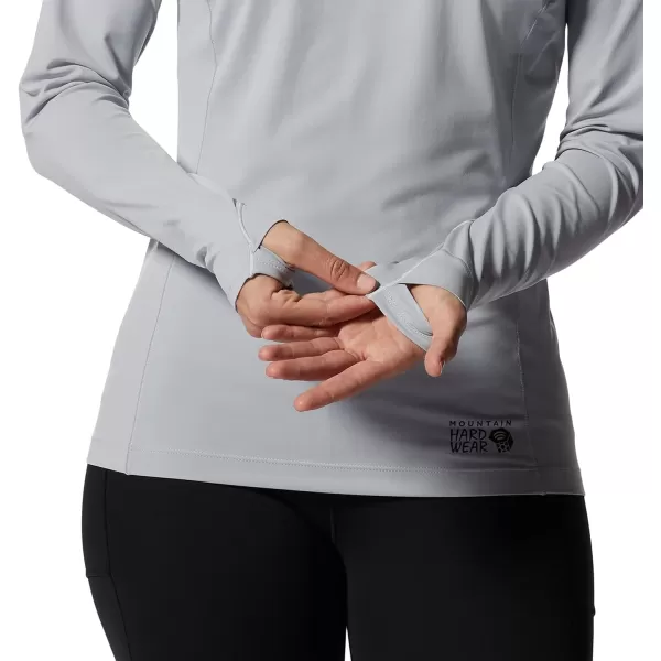 imageMountain Hardwear Womens Mountain Stretch Long Sleeve Crew for Hiking Climbing Skiing and Everyday WearGlacial