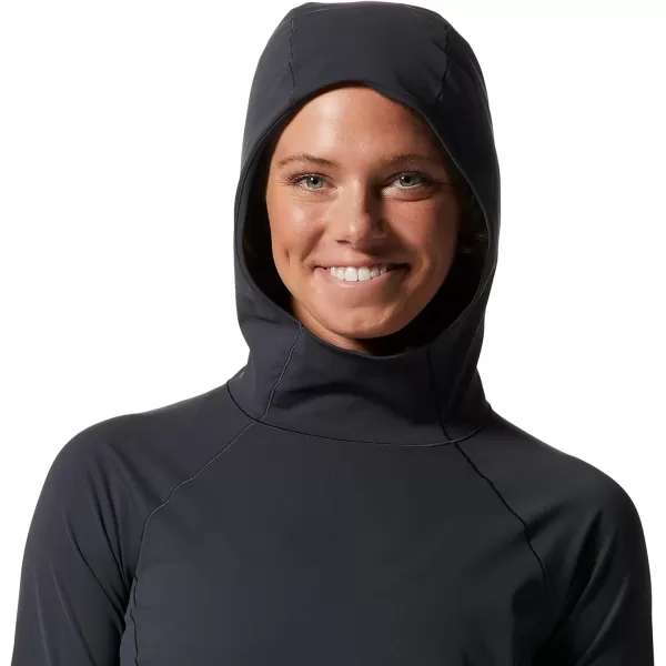 imageMountain Hardwear Womens Mountain Stretch Long Sleeve Hoody for Camping Hiking and Everyday WearBlack