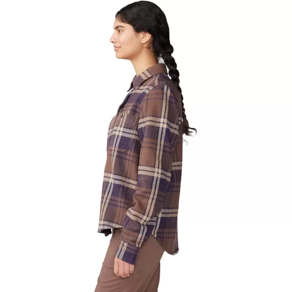 imageMountain Hardwear Womens Plusher Long Sleeve Shirt for Hiking Camping and Casual WearBlurple Plaid Print