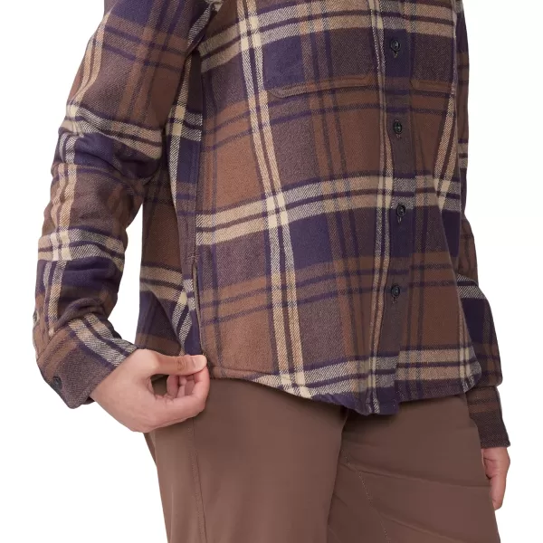 imageMountain Hardwear Womens Plusher Long Sleeve Shirt for Hiking Camping and Casual WearBlurple Plaid Print