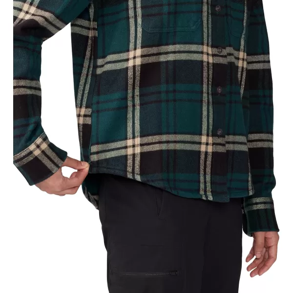 imageMountain Hardwear Womens Plusher Long Sleeve Shirt for Hiking Camping and Casual WearDark Marsh Plaid Print