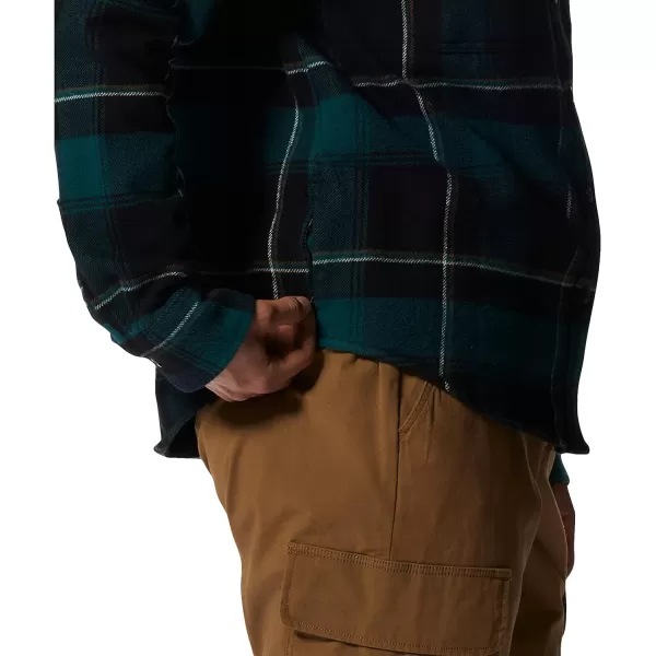 imageMountain Hardwear Womens Plusher Long Sleeve Shirt for Hiking Camping and Casual WearDark Marsh Tartan Plaid
