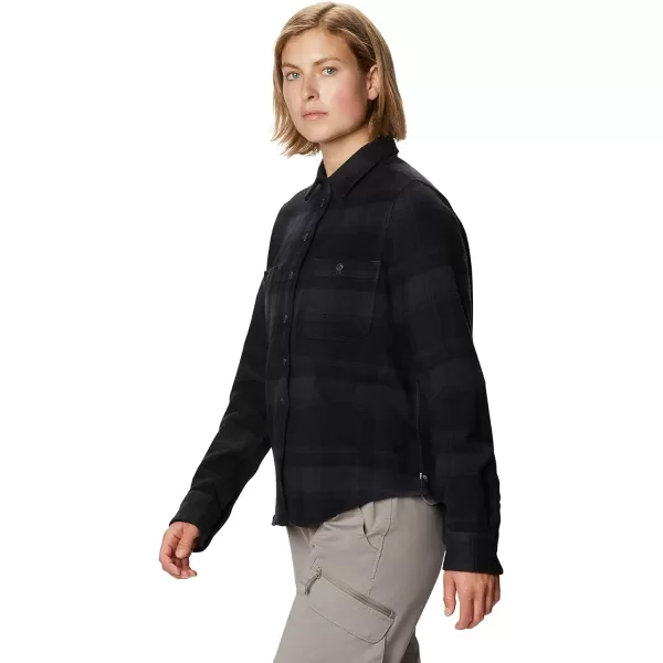 imageMountain Hardwear Womens Plusher Long Sleeve Shirt for Hiking Camping and Casual WearDark Storm