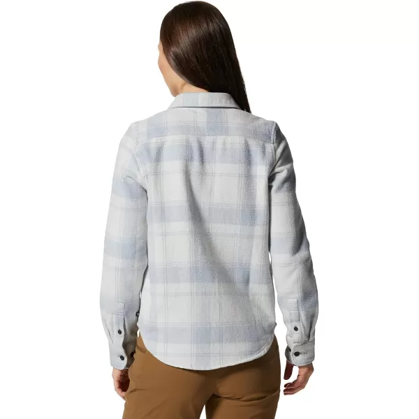 imageMountain Hardwear Womens Plusher Long Sleeve Shirt for Hiking Camping and Casual WearGlacial