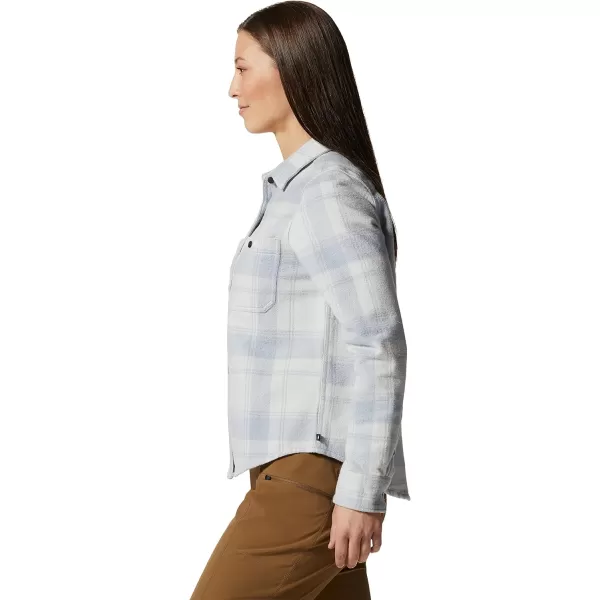 imageMountain Hardwear Womens Plusher Long Sleeve Shirt for Hiking Camping and Casual WearGlacial