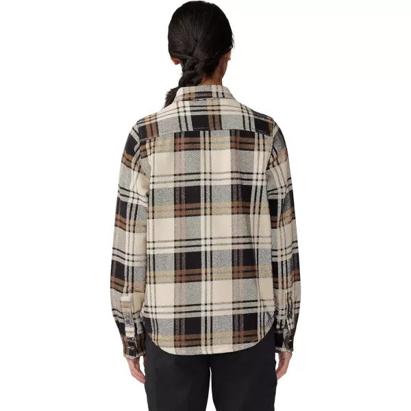 imageMountain Hardwear Womens Plusher Long Sleeve Shirt for Hiking Camping and Casual WearOyster Shell Plaid Print