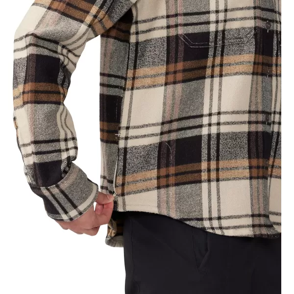 imageMountain Hardwear Womens Plusher Long Sleeve Shirt for Hiking Camping and Casual WearOyster Shell Plaid Print