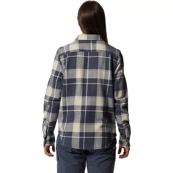 imageMountain Hardwear Womens Plusher Long Sleeve Shirt for Hiking Camping and Casual WearWild Oyster Tartan Plaid