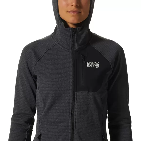 imageMountain Hardwear Womens Polartec Power Grid Full Zip Hoody for Climbing Hiking and Camping  Breathable and InsulatedBlue Slate Heather
