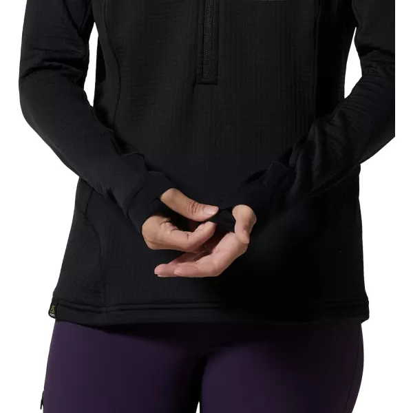 imageMountain Hardwear Womens Polartec Power Grid Half Zip JacketBlack
