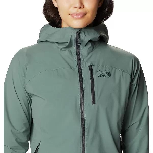 imageMountain Hardwear Womens Stretch Ozonic Jacket for Backpacking Hiking Travel and Casual WearThunderhead Grey