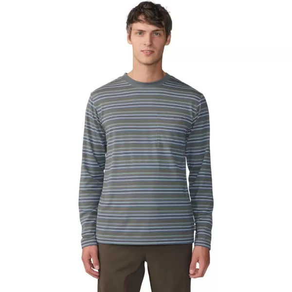 imageMountain Hardwear Mens Low Exposure Long SleeveStone Green Crag Stripe Print