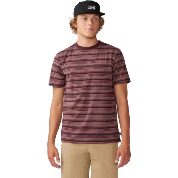 imageMountain Hardwear Mens Low Exposure Short SleeveWashed Raisin Crag Stripe