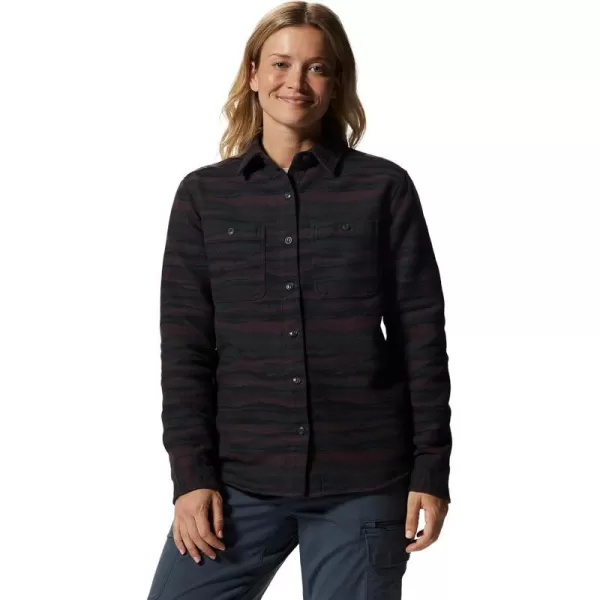 imageMountain Hardwear Womens Granite Peak Long Sleeve Flannel for Camping Travel AprsSki and Everyday WearDarkest Dawn