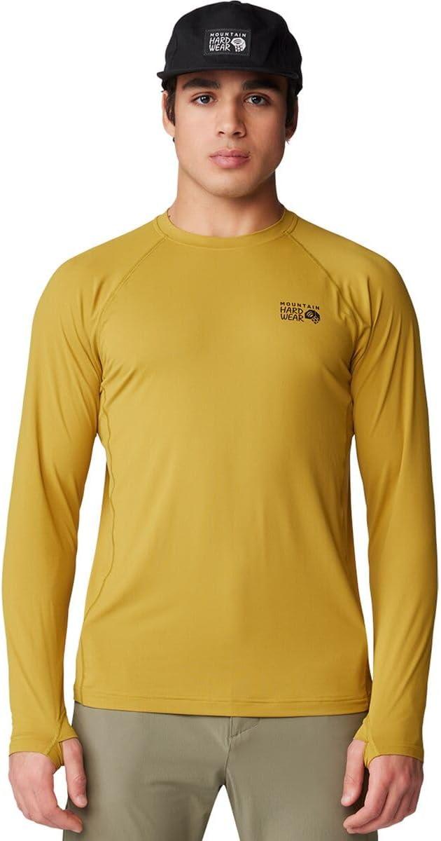 imageMountain Hardwear Mens Crater Lake Long Sleeve Crew Shirt for Hiking Camping Outdoor Adventures and Casual WearDark Bolt