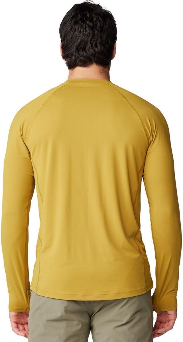 imageMountain Hardwear Mens Crater Lake Long Sleeve Crew Shirt for Hiking Camping Outdoor Adventures and Casual WearDark Bolt