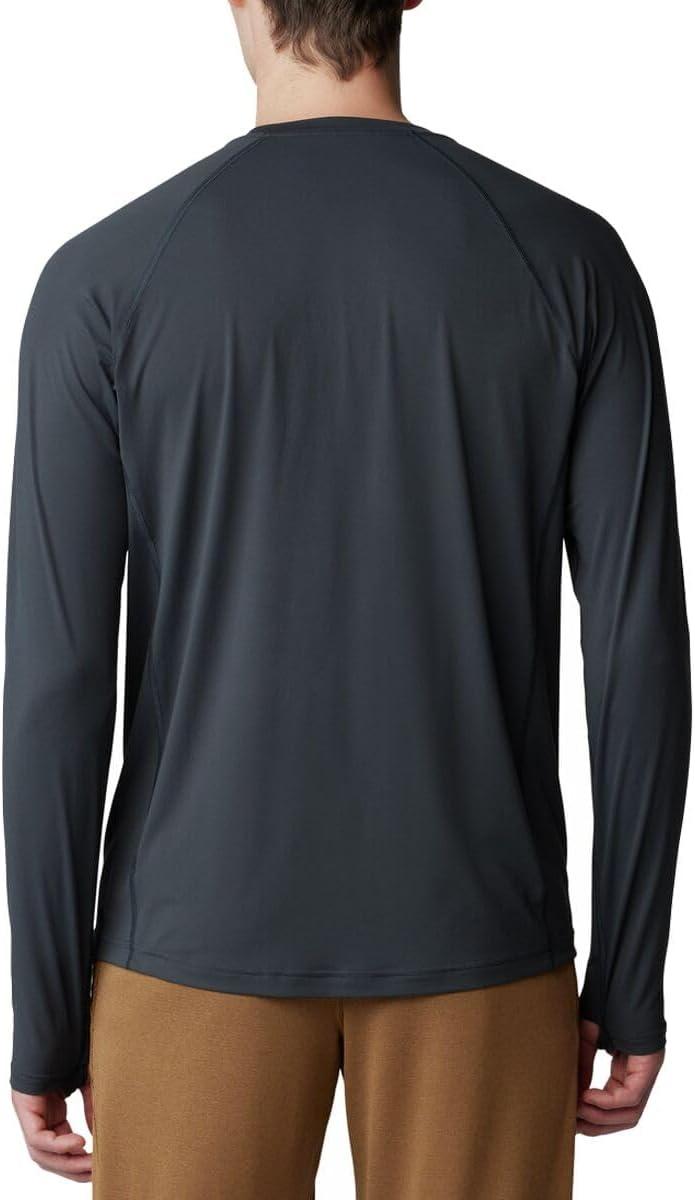 imageMountain Hardwear Mens Crater Lake Long Sleeve Crew Shirt for Hiking Camping Outdoor Adventures and Casual WearDark Storm