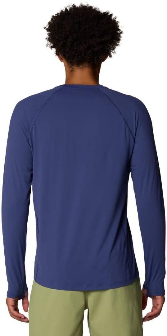 imageMountain Hardwear Mens Crater Lake Long Sleeve Crew Shirt for Hiking Camping Outdoor Adventures and Casual WearLapis Dusk