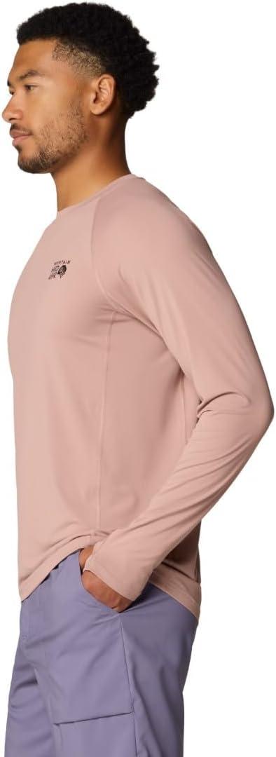 imageMountain Hardwear Mens Crater Lake Long Sleeve Crew Shirt for Hiking Camping Outdoor Adventures and Casual WearSmoky Quartz