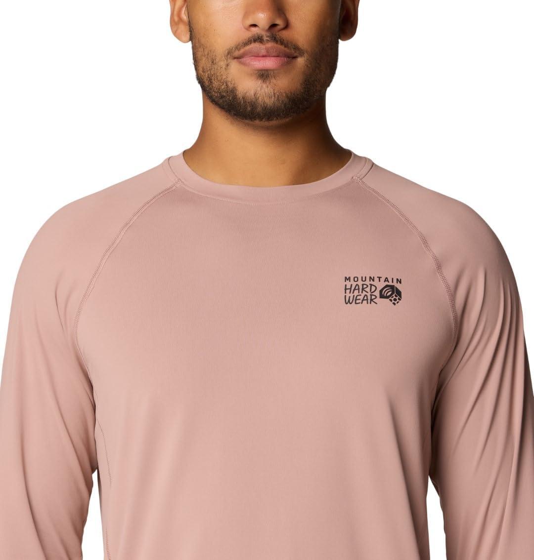 imageMountain Hardwear Mens Crater Lake Long Sleeve Crew Shirt for Hiking Camping Outdoor Adventures and Casual WearSmoky Quartz