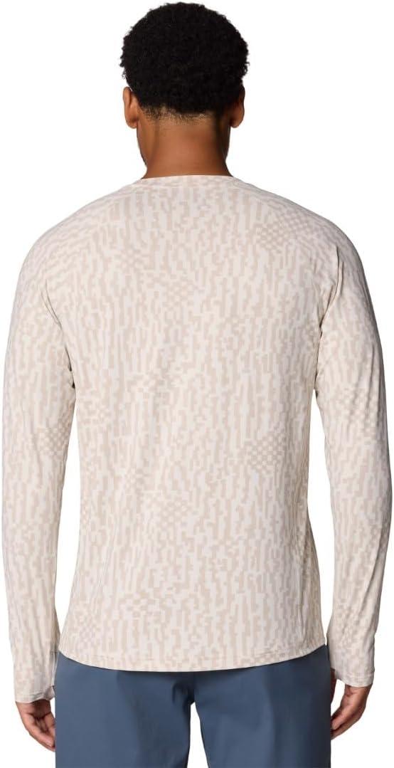 imageMountain Hardwear Mens Crater Lake Long Sleeve Crew Shirt for Hiking Camping Outdoor Adventures and Casual WearStone Digidaze Print