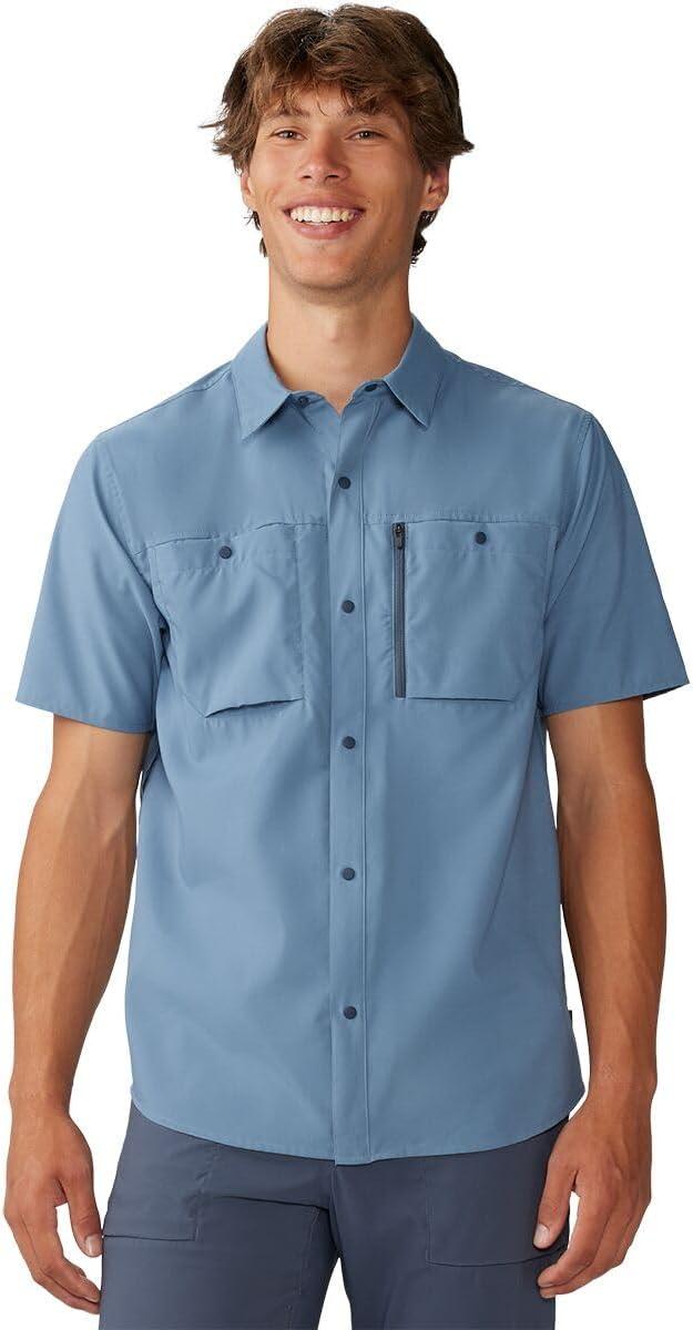 imageMountain Hardwear Mens Trail Sender Short SleeveLight Zinc  Blue Slate