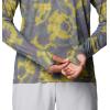 imageMountain Hardwear Mens Crater Lake Long Sleeve Crew Shirt for Hiking Camping Outdoor Adventures and Casual WearAdriatic Blue Spore Dye Print