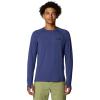 imageMountain Hardwear Mens Crater Lake Long Sleeve Crew Shirt for Hiking Camping Outdoor Adventures and Casual WearLapis Dusk