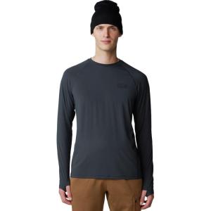 imageMountain Hardwear Mens Crater Lake Long Sleeve Crew Shirt for Hiking Camping Outdoor Adventures and Casual WearDark Storm