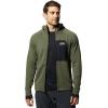 imageMountain Hardwear Mens Polartec Power Grid Full Zip HoodySurplus Green Heather  New 2024