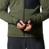 imageMountain Hardwear Mens Polartec Power Grid Full Zip HoodySurplus Green Heather  New 2024
