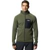 imageMountain Hardwear Mens Polartec Power Grid Full Zip HoodySurplus Green Heather  New 2024