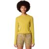 imageMountain Hardwear Womens Crater Lake Long Sleeve Hoody for Hiking Camping Backpacking and Casual WearBright Olive