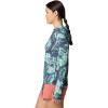 imageMountain Hardwear Womens Crater Lake Long Sleeve Hoody for Hiking Camping Backpacking and Casual WearLapis Dusk Spore Dye Print