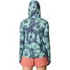 imageMountain Hardwear Womens Crater Lake Long Sleeve Hoody for Hiking Camping Backpacking and Casual WearLapis Dusk Spore Dye Print