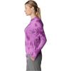 imageMountain Hardwear Womens Crater Lake Long Sleeve Hoody for Hiking Camping Backpacking and Casual WearLilac Glow Clouds Print
