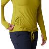 imageMountain Hardwear Womens Crater Lake Long Sleeve Hoody for Hiking Camping Backpacking and Casual WearPython Green