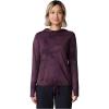 imageMountain Hardwear Womens Crater Lake Long Sleeve Hoody for Hiking Camping Backpacking and Casual WearBlackberry Clouds Print