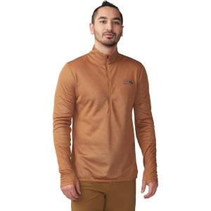 imageMountain Hardwear Mens Airmesh 12 Zip Jacket for Hiking Rock Climbing and Backpacking  QuickDrying and LightweightCopper Clay