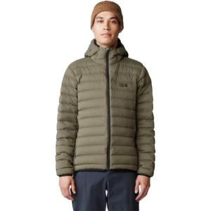 imageMountain Hardwear Mens Deloro Down Full Zip HoodyStone Green  New 2024
