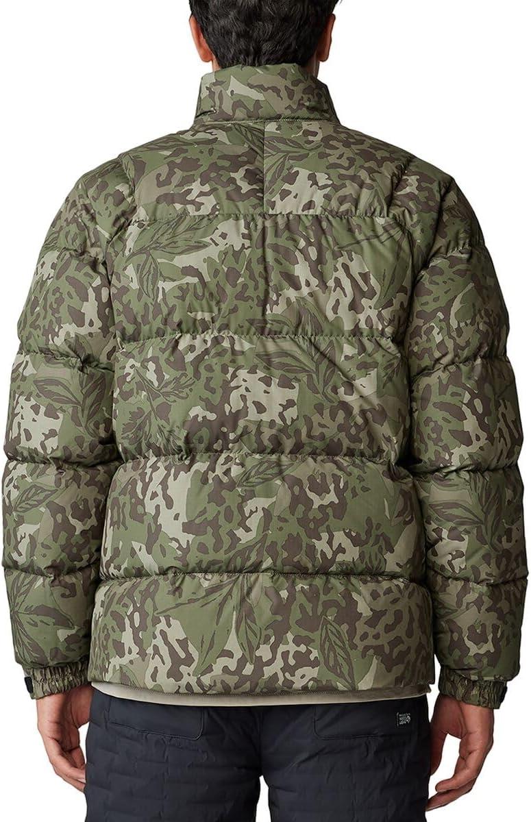 imageMountain Hardwear Mens Nevadan Down JacketStone Green Forests Floor Print  New 2024