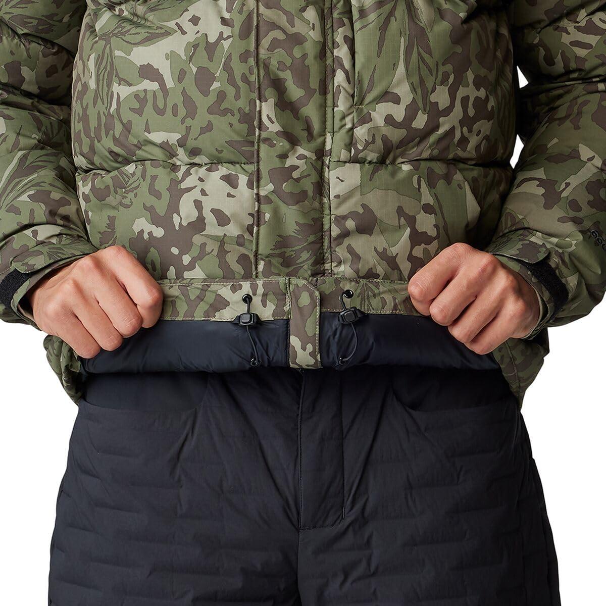imageMountain Hardwear Mens Nevadan Down JacketStone Green Forests Floor Print  New 2024