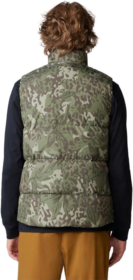 imageMountain Hardwear Mens Nevadan Down VestStone Green Forests Floor Print  New 2024